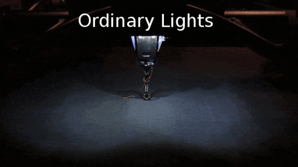 Alternating view of ordinary LED light vs new Vivid light system