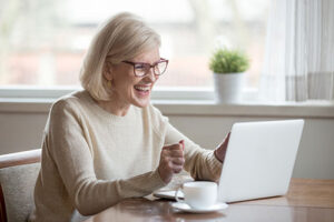 Woman on Computer