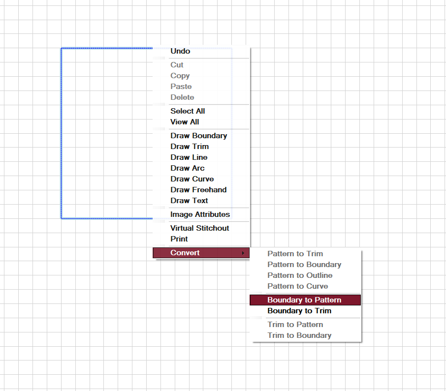 convert boundary to pattern